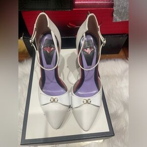 White Gucci heels